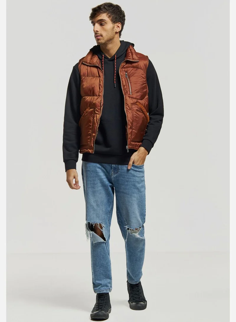 Lee Cooper Quilted Gilet Zipper Closer Gilet