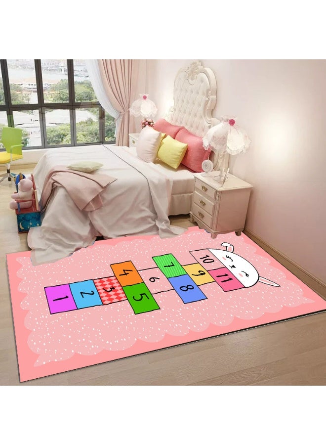 Y&D Hopscotch Rug 100*160cm Hop and Count Game Rug with Colorful Design Anti-Slip Kids Play Mat, Soft Floor Area Rug & Carpet Playroom Bedroom Living Room - Image 4