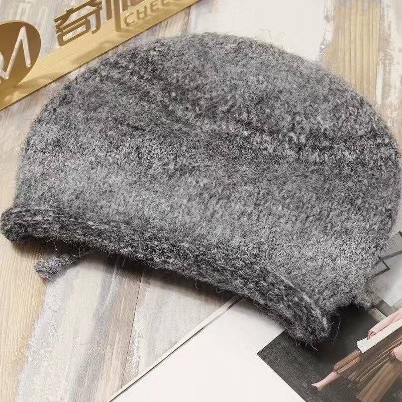 Plush Baseball Cap Unisex Lamb  Leopard Print Warm Winter Hat - Image 4