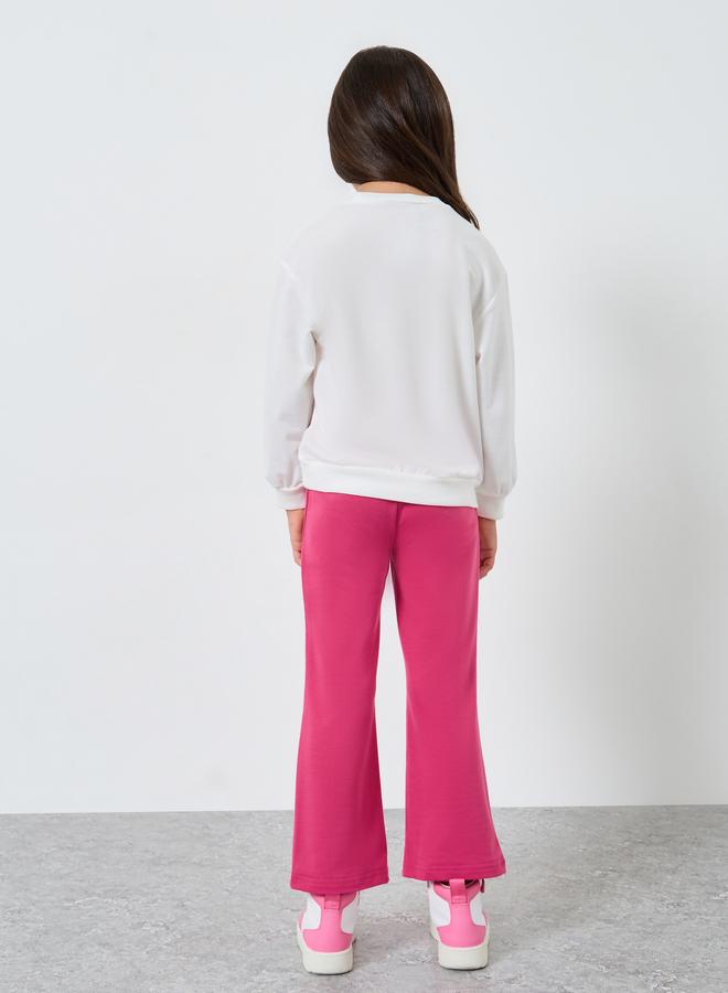 ستايلي طقم من بنطال وسويت شيرت بطبعة جرافيك - Image 4