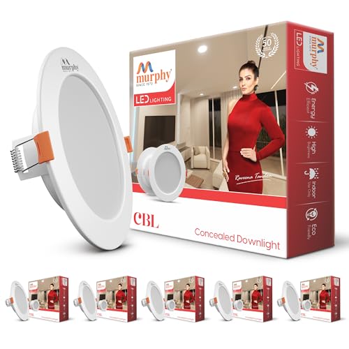 Murphy 9W LED Cool White CBL Round Panel Conceal Box Down Light, Pack of 6 - Image 1