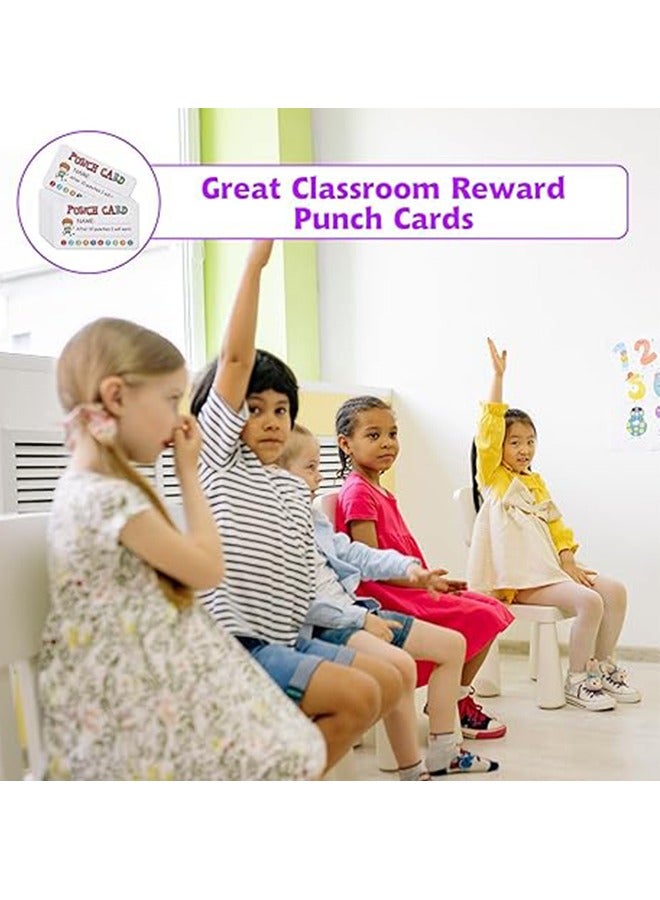 100Pcs Reward Incentive Card for Teacher, 3.5” X 2” Punch Card Card Student Awards Loyalty Cards Behavior Incentive Awards for Kids for Business, Classroom, Kids Behavior, Students, Teachers(Boy) - Image 3