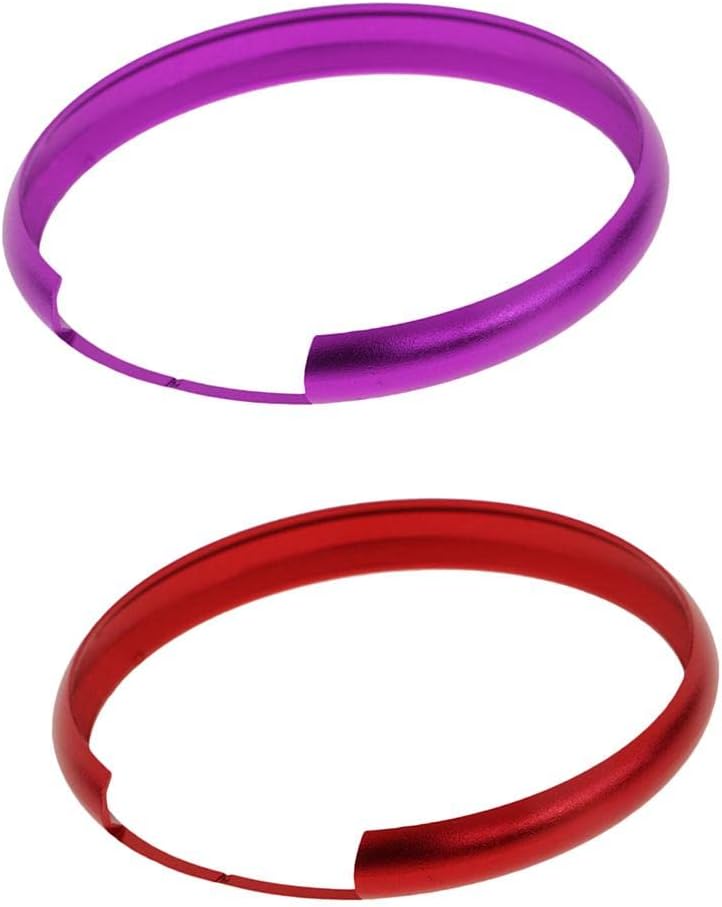 klarako 45mm Smart Key Fob Ring Rim, Aluminum Protective Trim Rings for Mini Cooper Countryman klarakoPack of 2, Red & Purple - Image 1
