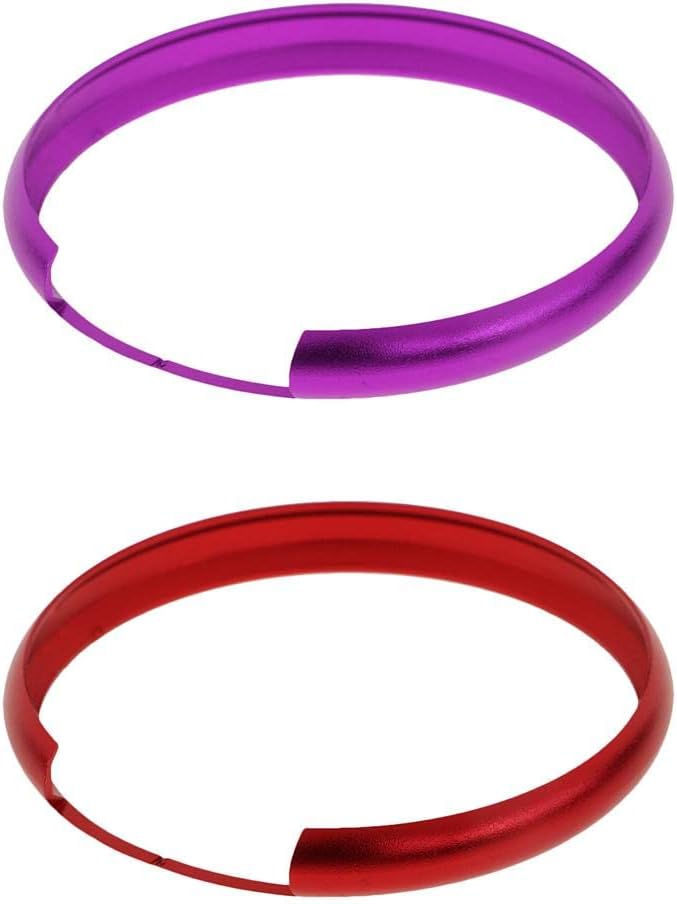 klarako 45mm Smart Key Fob Ring Rim, Aluminum Protective Trim Rings for Mini Cooper Countryman klarakoPack of 2, Red & Purple - Image 3