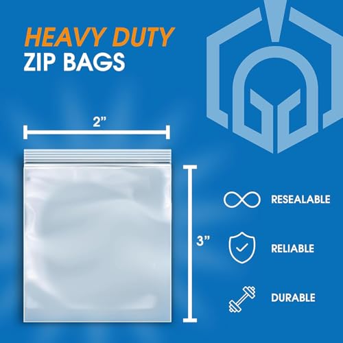 Amit Marketing Zip Lock Pouch Bags Covers | Transparent Reusable | Resealable Zip seal Zip lock Bags for Airtight Seal for Travel Refrigerator Packing Cloths Accessories - Size 2"X3" 100 PCS - Image 2