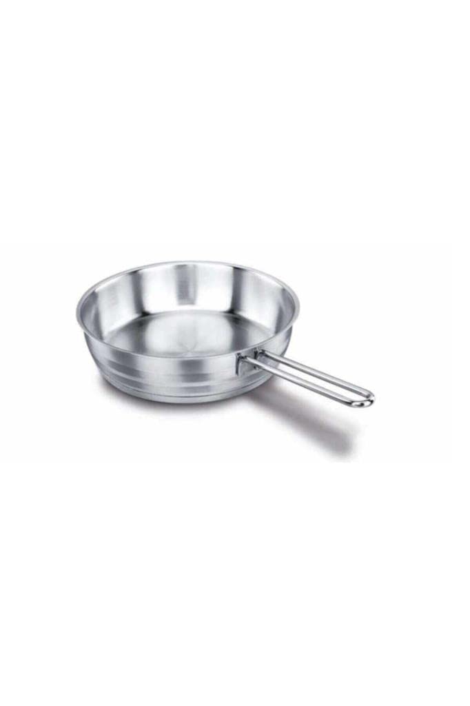 korkmaz 8 Inch Stainless Steel Frying Pan Triply Encapsulated Aluminum Base Fry Pan Cookware Professional Grade