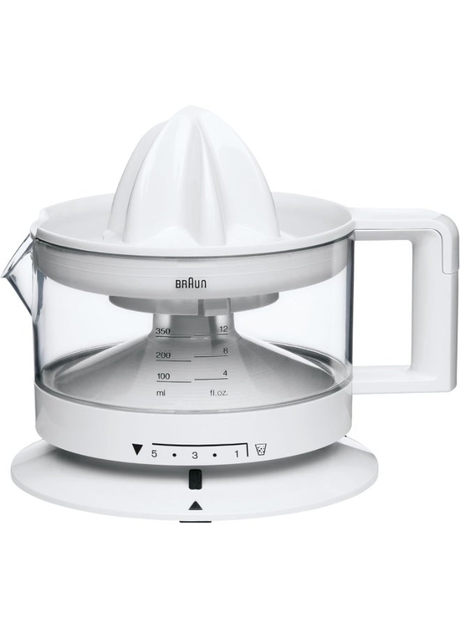BRAUN Citrus Juicer, 5 Levels Adjustable Control, Anti Drip Spout, Dishwasher Safe 400 ml 20 W CJ3000WH White - Image 1