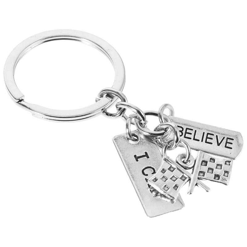 Checkered Flag Keychain Racing Flag Key Unique Sports Keyring for Car Racing Enthusiasts Motorbike Dirt Bike Party Favor - Image 3