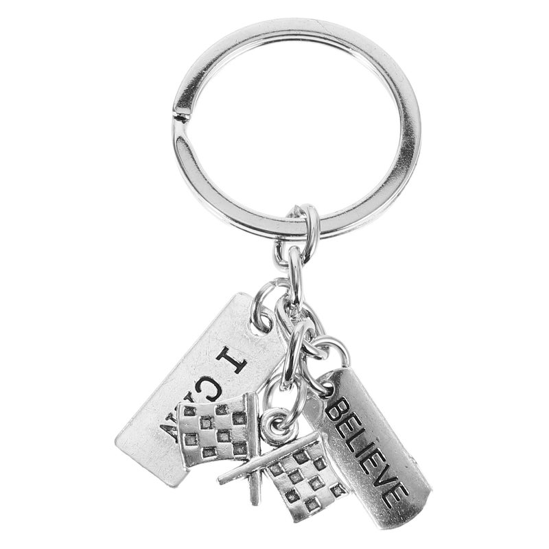 Checkered Flag Keychain Racing Flag Key Unique Sports Keyring for Car Racing Enthusiasts Motorbike Dirt Bike Party Favor - Image 5