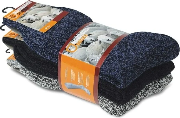 Aytuğ Men's Norway Towel Winter 3-Piece Home Socks - 6042