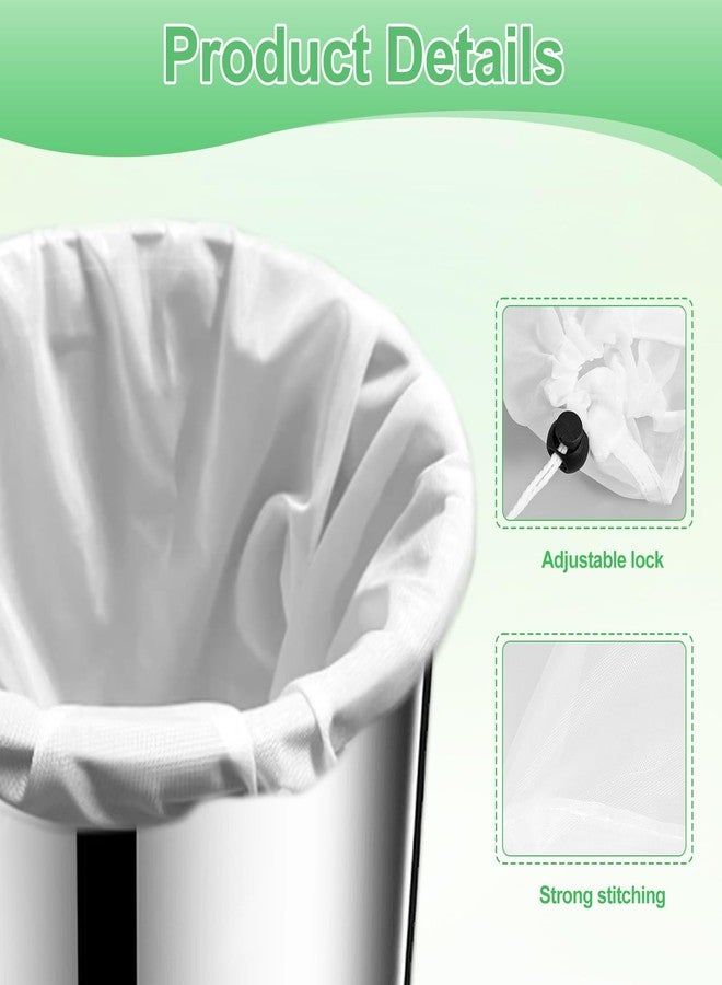 Xthrotsenk ١٠ أكياس تخمير قابلة لإعادة الاستخدام، مقاس ٢٦ × ٢٢ بوصة، أكياس تصفية شبكية دقيقة كبيرة جدًا، أكياس ترشيح قابلة لإعادة الاستخدام برباط للتخمير البارد، أكياس شبكية دقيقة لصنع عصير الفاكهة، والبيرة، والتفاح، والعنب، والنبيذ - Image 4