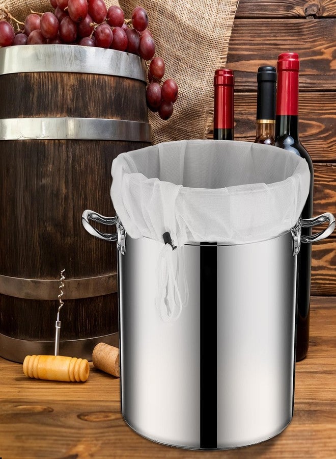 Xthrotsenk ١٠ أكياس تخمير قابلة لإعادة الاستخدام، مقاس ٢٦ × ٢٢ بوصة، أكياس تصفية شبكية دقيقة كبيرة جدًا، أكياس ترشيح قابلة لإعادة الاستخدام برباط للتخمير البارد، أكياس شبكية دقيقة لصنع عصير الفاكهة، والبيرة، والتفاح، والعنب، والنبيذ - Image 5