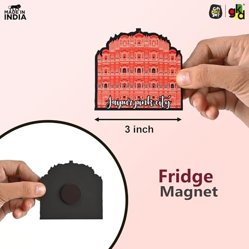 Gift Kya De GKD India Tourism Wooden Fridge Magnet | Travel Souvenir | Decorative Refrigerator Magnet for Home, Kitchen, Office & Café | Fridge Decor & Gift for Travel Lovers Pack of 6 - Image 3