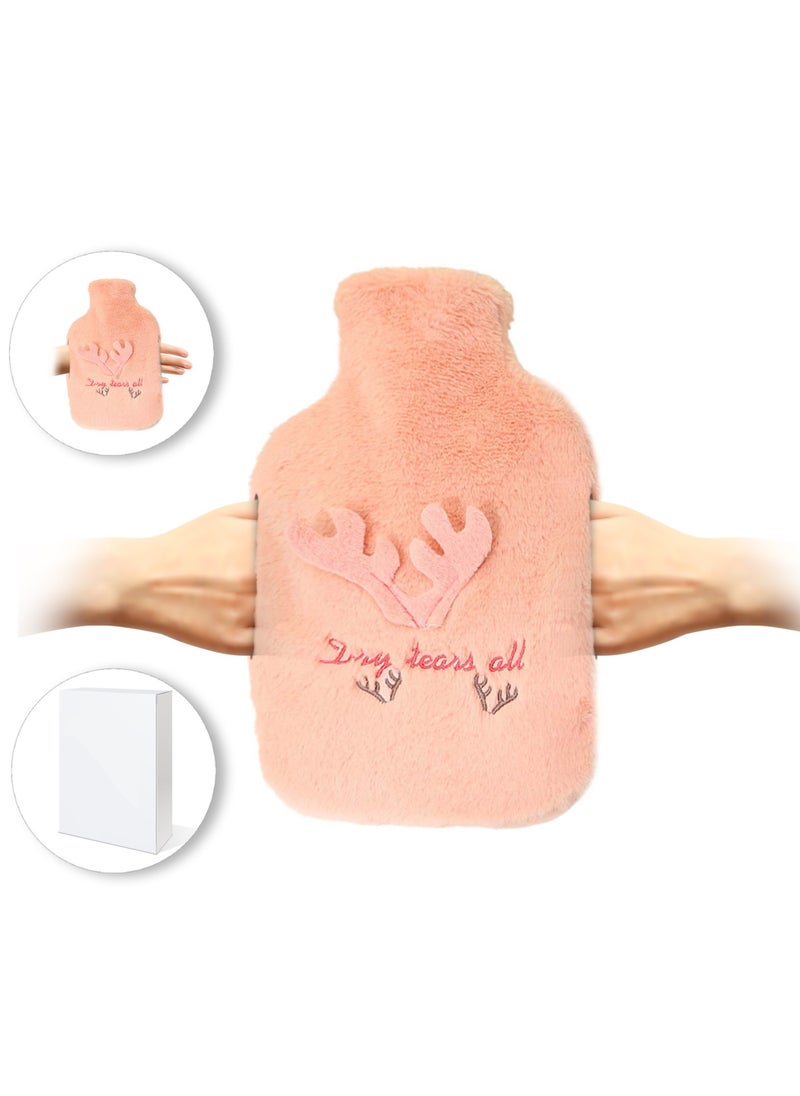 MARK STORE - Hot Water Bag, Bottle with Soft Hand Pocket Cover, 2 Liter, For Pain Relief, Neck & Shoulders, Feet Warmer, Menstrual Cramps, Hot & Cold - Image 1