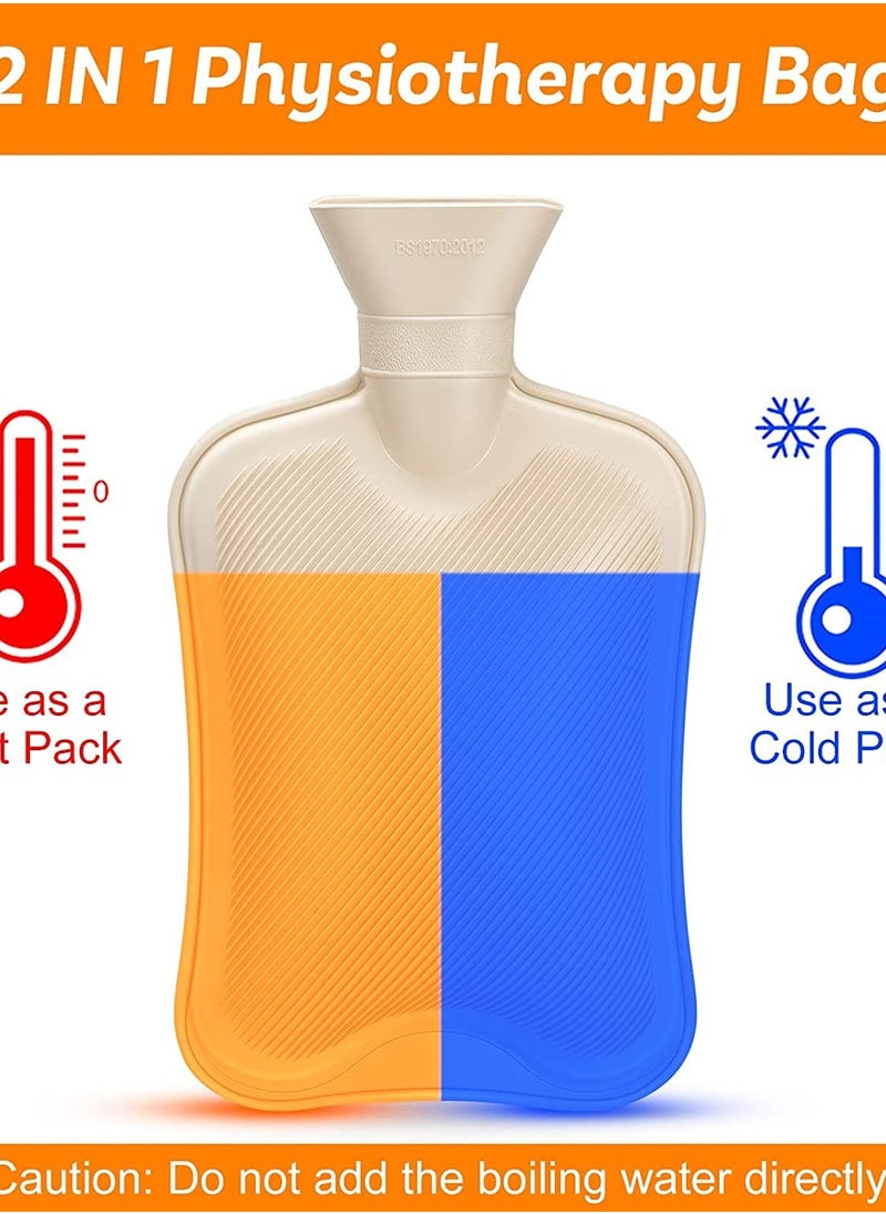 MARK STORE - Hot Water Bag, Bottle with Soft Hand Pocket Cover, 2 Liter, For Pain Relief, Neck & Shoulders, Feet Warmer, Menstrual Cramps, Hot & Cold - Image 1