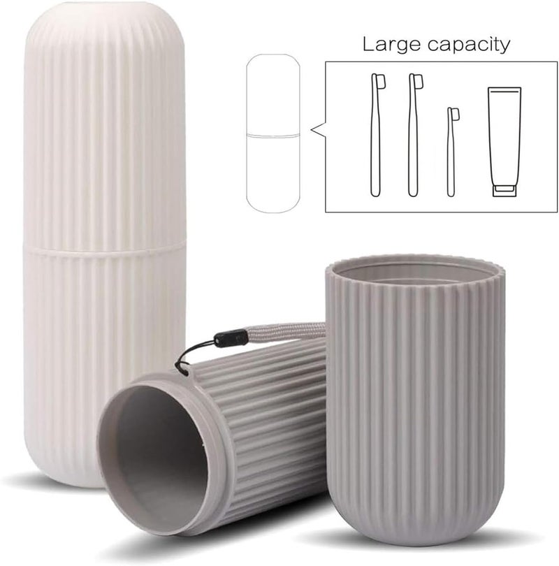 ROKTRY Roktry Capsule Shape Travel Toothbrush Toothpaste Case Holder Portable Toothbrush Storage Plastic Toothbrush Holder MultiColor Pack of 4 - Image 4