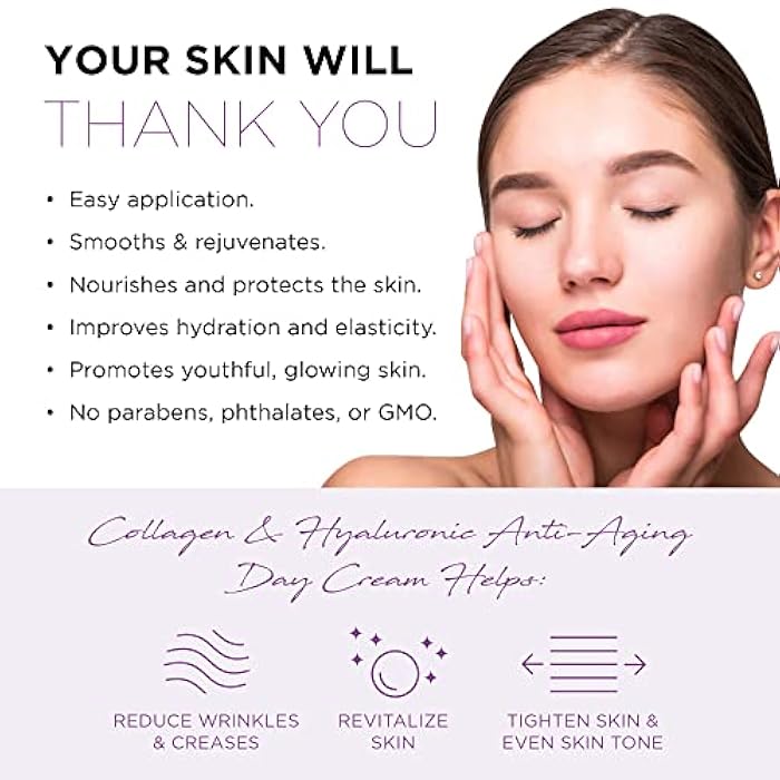 Azure Cosmetics Collagen & Hyaluronic Acid Face Moisturizer - Dermatologist Tested, Anti-Aging Cream for Fine Lines & Wrinkles - Ultra Hydrating Face Cream - Korean Skin Care - Day & Night Duo Set - Image 5