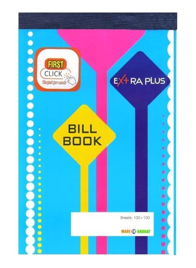 FIRST CLICK كتيب فواتير FIRST CLICK، أوراق مذكرات نقدية، 100 ورقة × 4 مجموعات، فاتورة ضريبة السلع والخدمات مطبوعة مسبقًا من دلتا، مقاس 22 × 14 سم (100 ورقة مطبوعة + 100 ورقة عادية في كتيب واحد)، عبوة من 4 كتيبات - Image 4