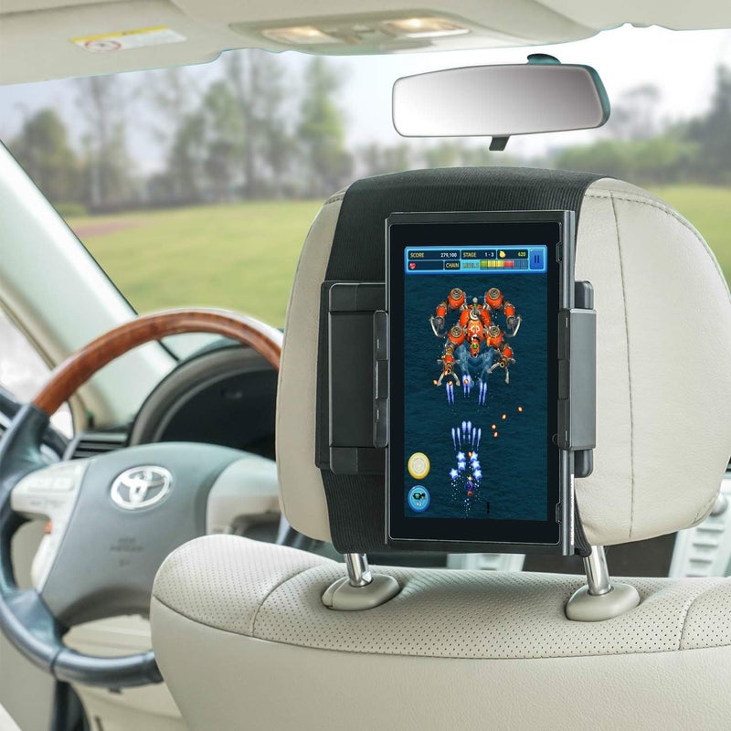 TFY Ninitendo Switch Car Mount Swivel Car Headrest Mount Holder for Game Machine Nintendo Switch and Other 5 to 105 Inch Phones and Tablets - Image 4