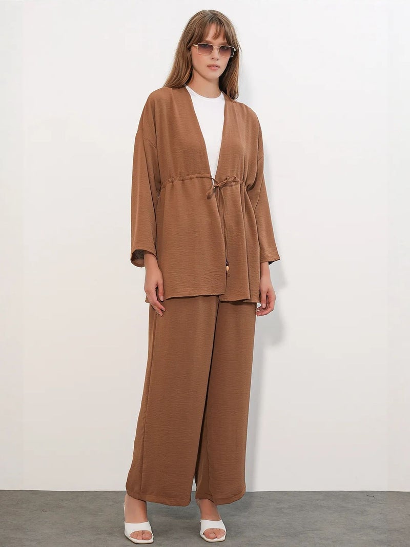 BIG DART BDART Two-Piece Wide-Leg Kimono Set - Image 1