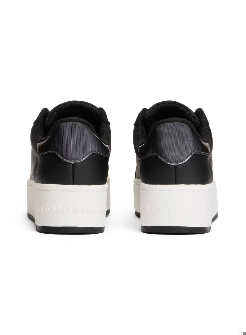TOMMY JEANS Fine Cleat Platform Sneakers With Leather