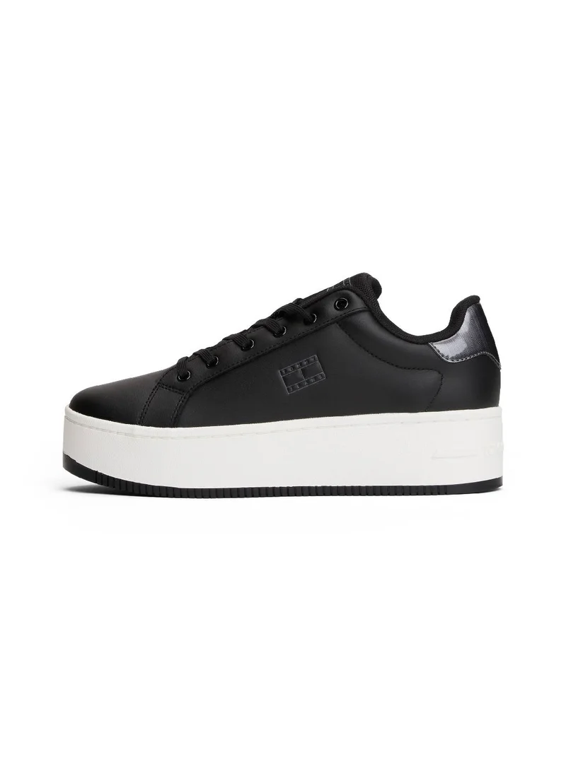 TOMMY JEANS Fine Cleat Platform Sneakers With Leather