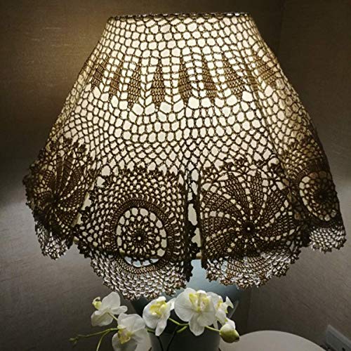 Hetao 100% Cotton Handmade Crochet Round Tablecloth Doilies Lace Table Covers,Beige, 27 Inch - Image 4