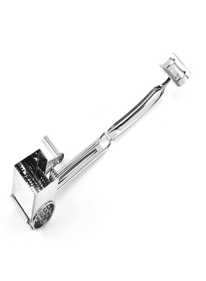 SEIWEI 1Pcs Cheese Grater Restaurant Cheese Grater - Handheld Rotary Cheese Grater - Cheese, Vegetable, Nut Grater - Steel Kitchen Shredder for Right- and Left-Handed Cooks - Image 3