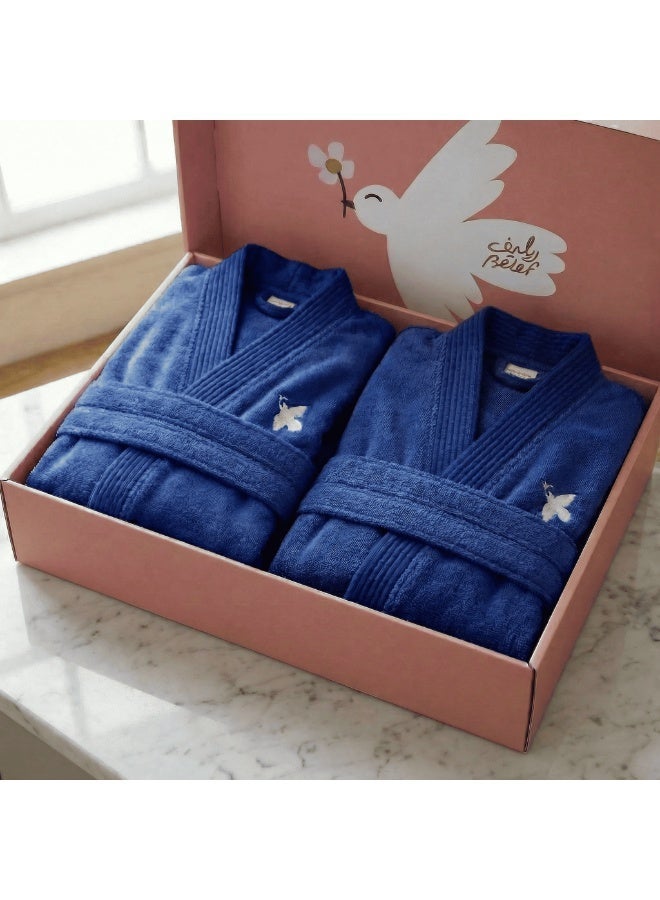 Relef Luxury Couples Bathrobe Set – Premium Quick-Dry Coral Fleece Microfiber Robes for Couples, Soft & Absorbent Home Spa Bathrobes - White - Image 4