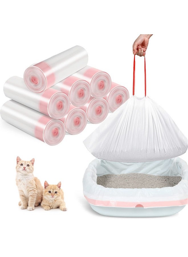 Jutom Large Cat Litter Box Liners, 80 Count, 36 x 18 in and 31 x 18 in, Scratch Resistant HDPE Material, Convenient Drawstring Design, Keep Home Clean - Image 1