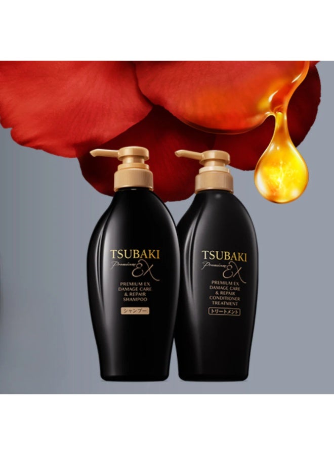 TSUBAKI Premium EX Complete Hair Care Bundle – Damage Repair Shampoo + Conditioner + Natural Shampoo Bar for Deep Cleanse and Healthy Shine - Image 2