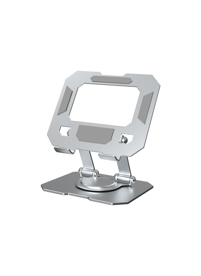 Generic - 2025 Notebook Flat Bracket Rotatable Folding Pad High Alloy Cooling Rack Rotating Monitor Lifting Rack-Color:258 Tablet Model [360°Rotate】silver - Image 1