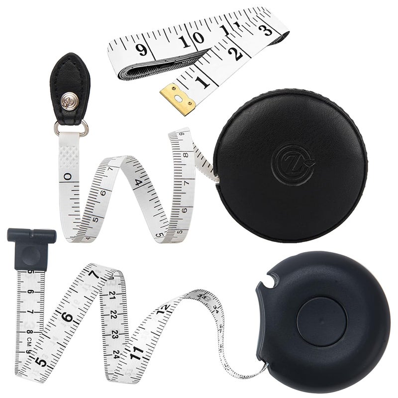 Z_جوده وثقه Tape Measure Body Measuring Tape 80inch/205cm Lock Pin Retract Tape Measure for Tailor Fitness Clothes Sewing Handcrafts Weight Loss Body Measurement - Image 1