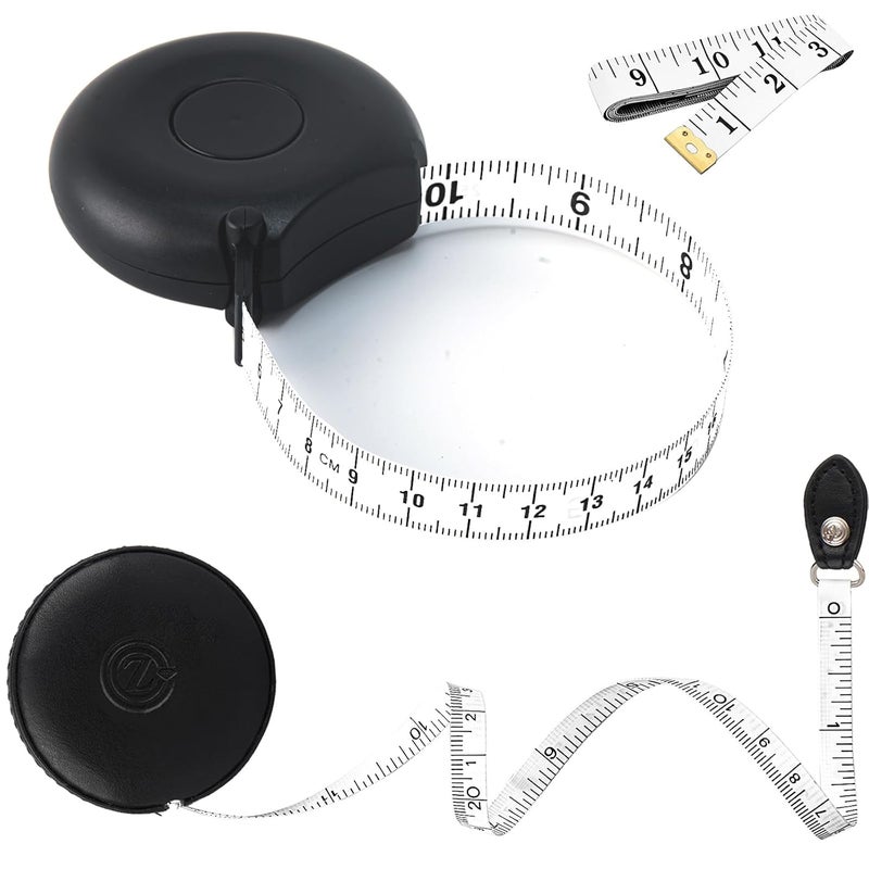 Z_جوده وثقه Tape Measure Body Measuring Tape 80inch/205cm Lock Pin Retract Tape Measure for Tailor Fitness Clothes Sewing Handcrafts Weight Loss Body Measurement - Image 4