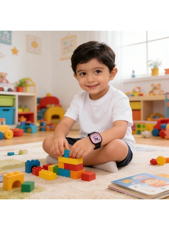 Sanrio Black Square Cartoon Sanrio Kuromi Pattern Children's Watch Silicone Strap Suitable for All Ages Kids Gift Watches - Image 3