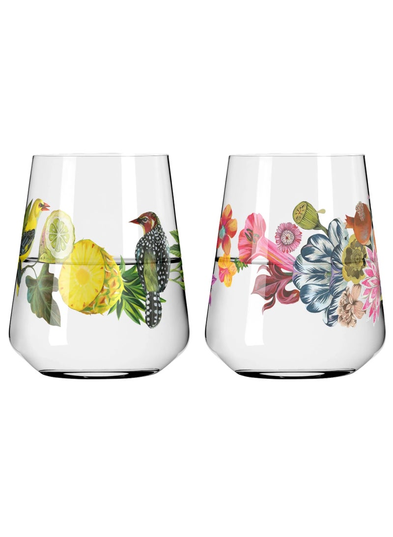 RITZENHOFF Crystal Drinking Glasses set of 2  (500l) water ,juice Glasses for Everyday Use , Dishwasher Safe - Image 2