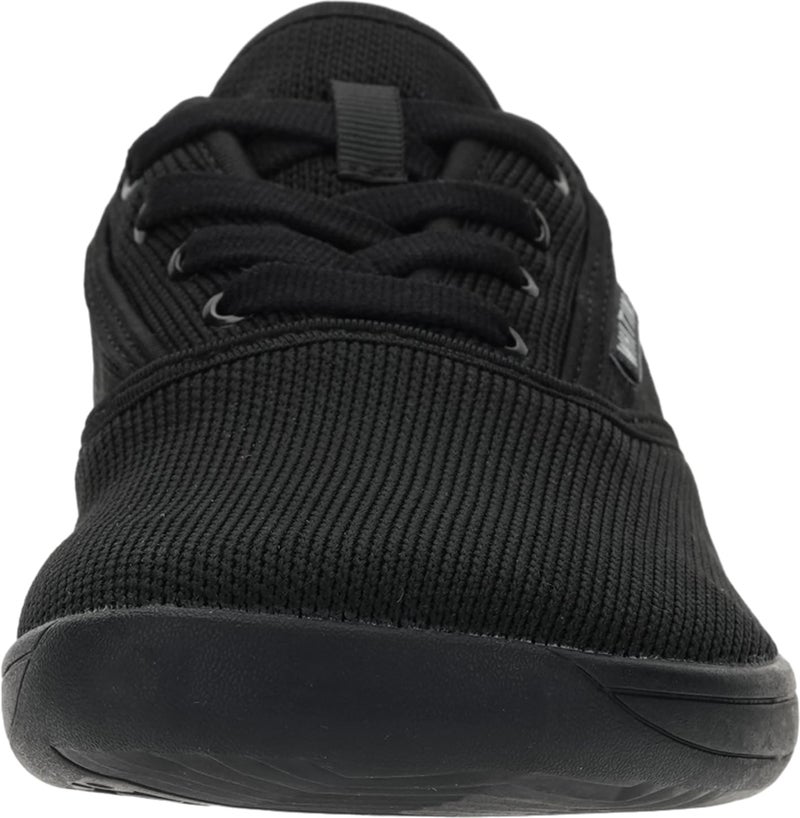 WHITIN Women's Knit Minimalist Barefoot Sneakers Wide Toe Box Zero Drop Sole Shoes Minimus Size 9 9W Tennis Trail Road Running Training Black 40 - Image 2