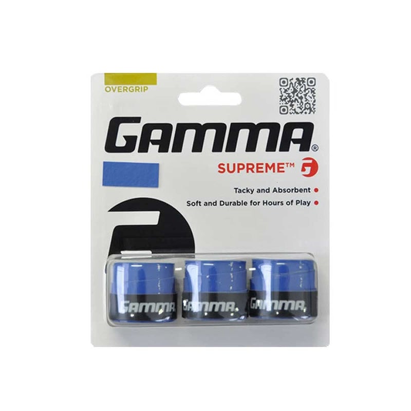 Gamma+ Supreme Overgrip (3 Pcs, Blue) - Image 1