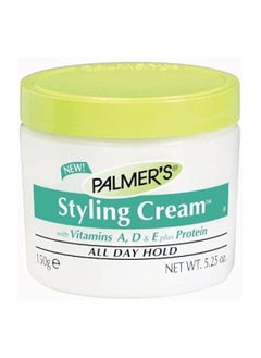 Cream. Lasts all day long. Adds shape and shine for beautiful, healthy hair Gives shine and maintains elegance without greasy buildup 150g