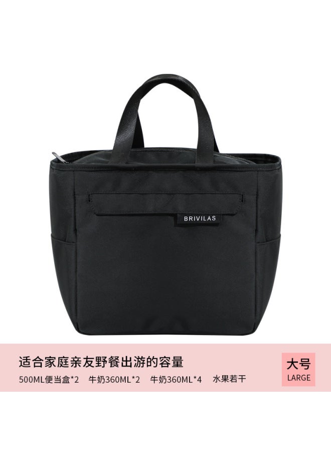 Simple Style Fashionable Long-term Insulation Lunch Box Bag Thickened Aluminum Foil Student Lunch Bag Large Capacity Hand Lunch Bag
