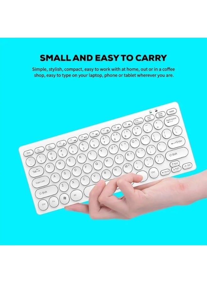 جيرتك لوحة مفاتيح سلكية صغيرة Jertech Sports DK500 – تصميم نحيف جدًا بـ 78 مفتاح وسائط متعددة، واجهة USB 2.0، أداء مستقر وجودة عالية، مثالية للمكتب والمنزل - Image 4