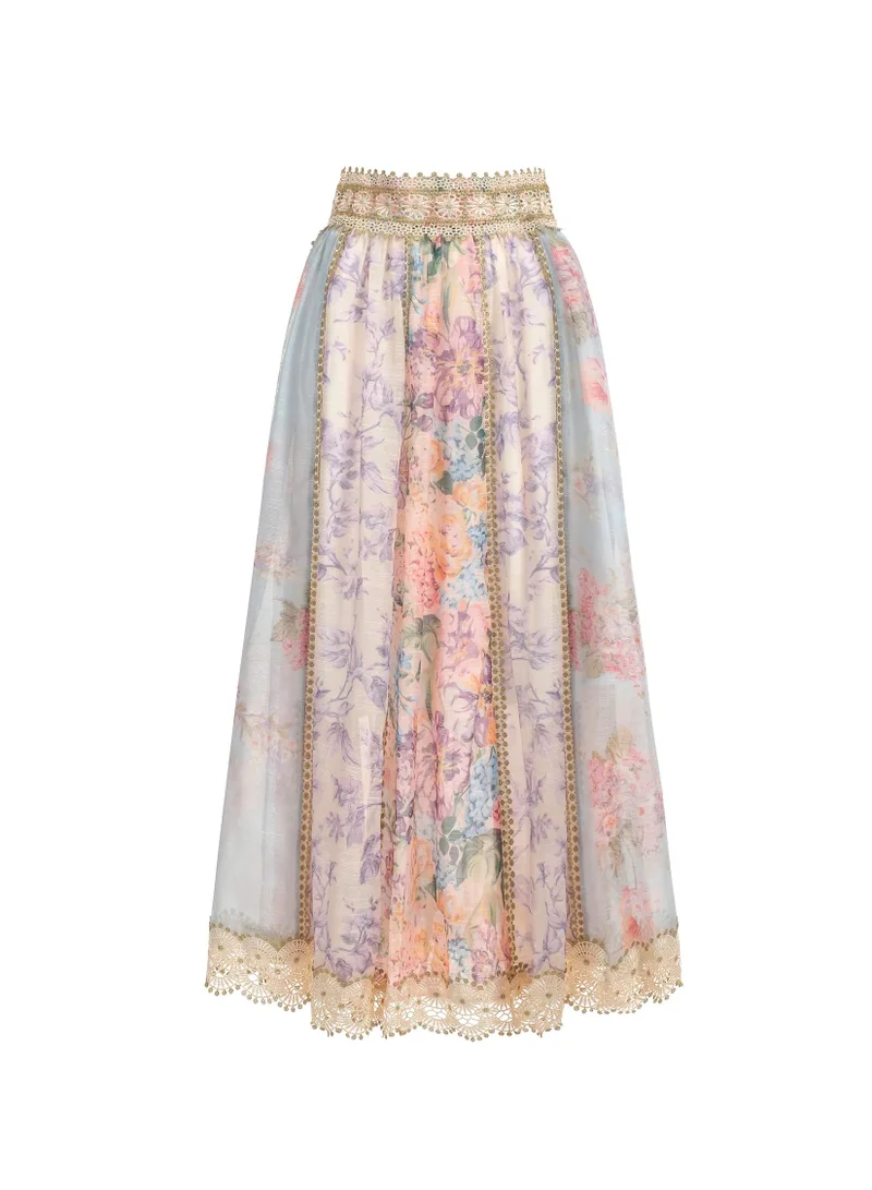 Bella Barnett  Ruby Long Sleeve Floral Printed Lace Top And Skirt Two-Piece Set for Women | Best Price UAE