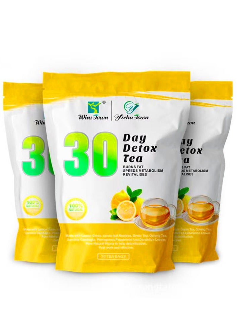 Wins Town 30 Day Detox Tea Bags, Organic Weight Loss Tea, Promotes Fat Digestion and Absorption, Aids Bowel Movement, Support Healthy Digestive and Metabolism, Reduces Accumulation of Abdominal Fat - Image 1