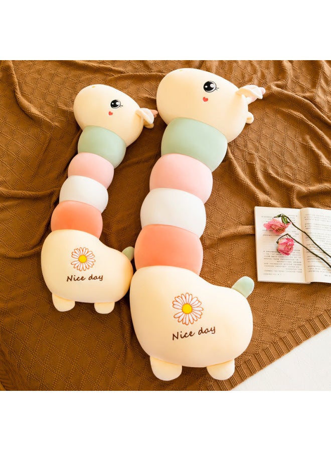 Giraffe Caterpillar Plush Toy Children's Girl's Gift Cute Doll Rag Doll Sleeping Pillow Large Size-Color:Giraffe-Height:100cm（1.4） - Image 2