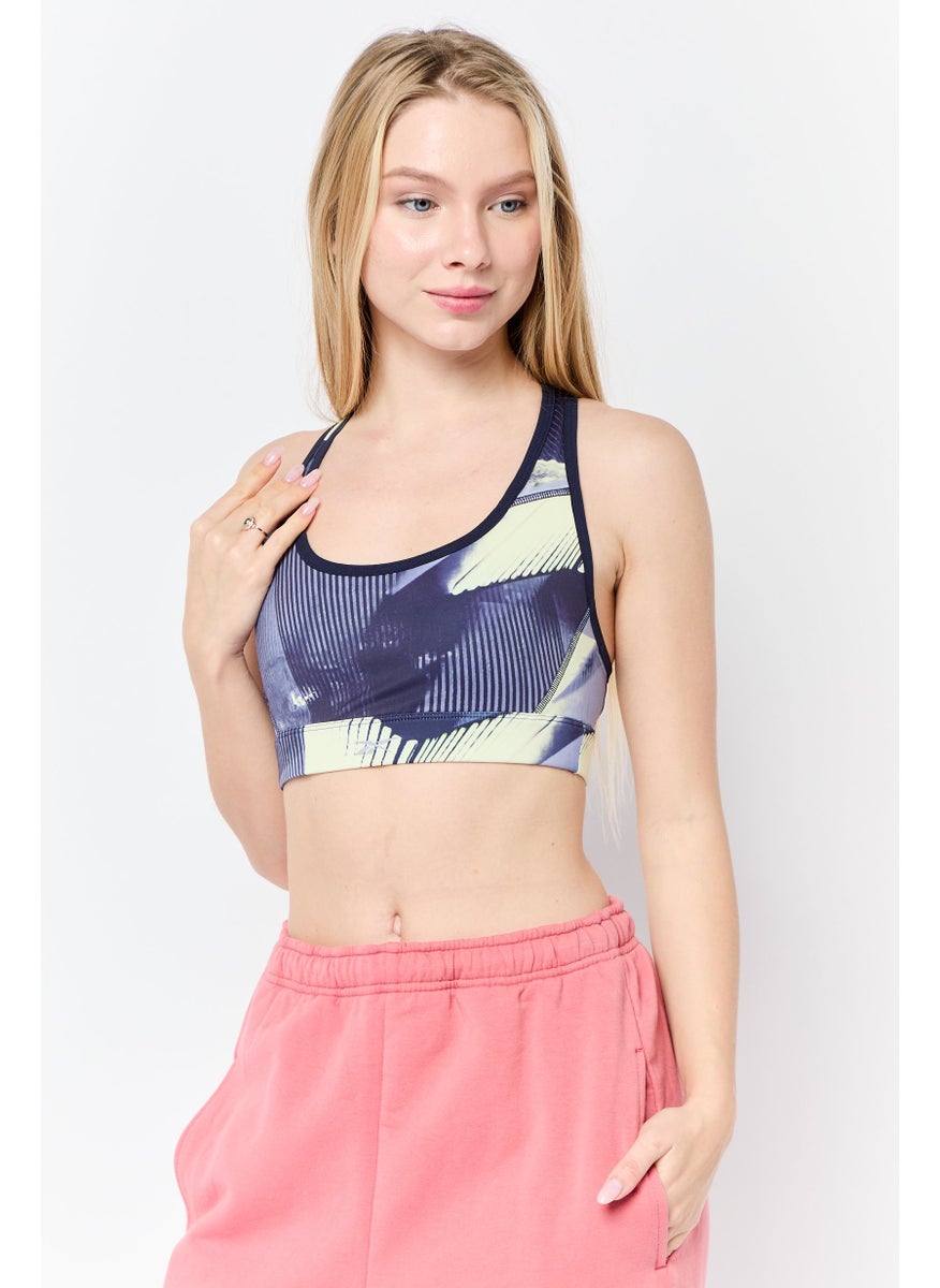 Reebok Women Brand Logo Padded Sports Bra, Multicolor  - Image 1