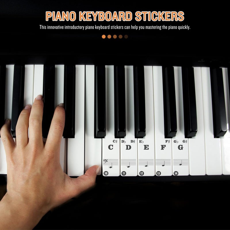 Piano Keyboard Stickers For Beginners Easy Apply Note Labels Music Learners - Image 4