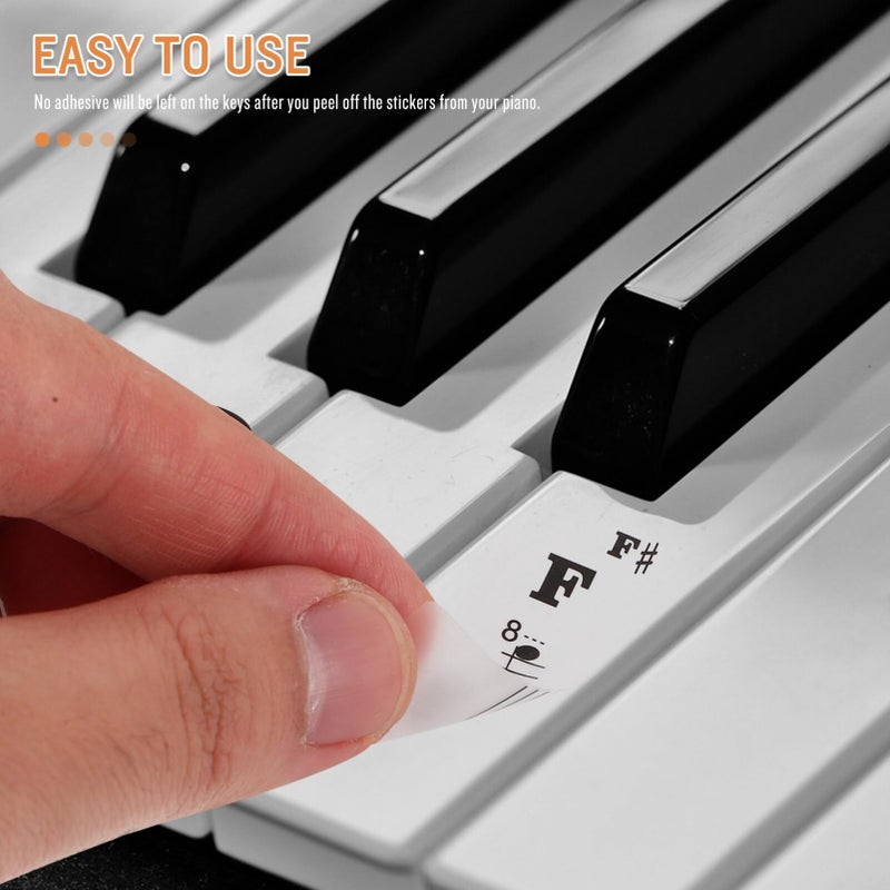 Piano Keyboard Stickers For Beginners Easy Apply Note Labels Music Learners - Image 3