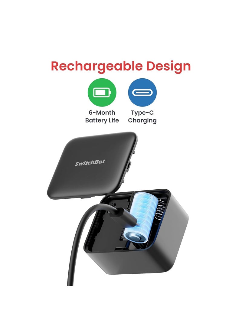 SwitchBot C1 Smart Switch Button Pusher, Rechargeable Bluetooth Fingerbot, Wireless Smart Button Presser with App Timer Control, No Wiring Required, Compatible with Rocker Switches and One-Way Buttons, Optional Hub for Remote and Voice Control - Image 3