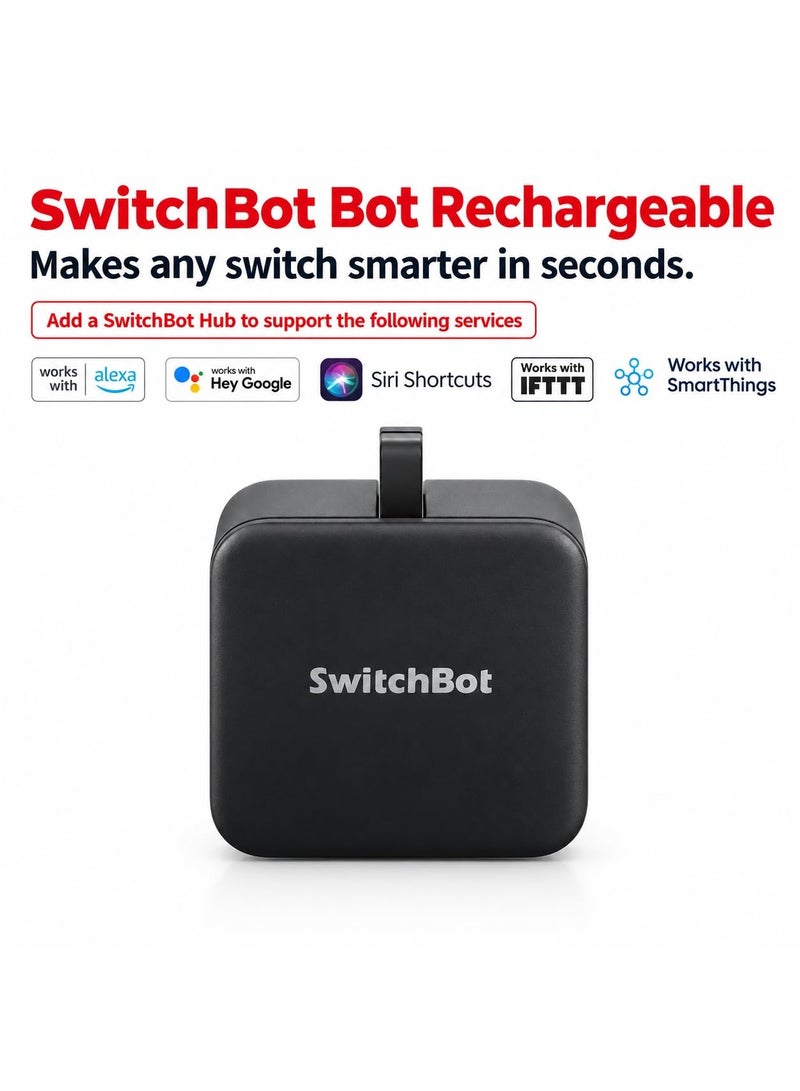 SwitchBot C1 Smart Switch Button Pusher, Rechargeable Bluetooth Fingerbot, Wireless Smart Button Presser with App Timer Control, No Wiring Required, Compatible with Rocker Switches and One-Way Buttons, Optional Hub for Remote and Voice Control - Image 2