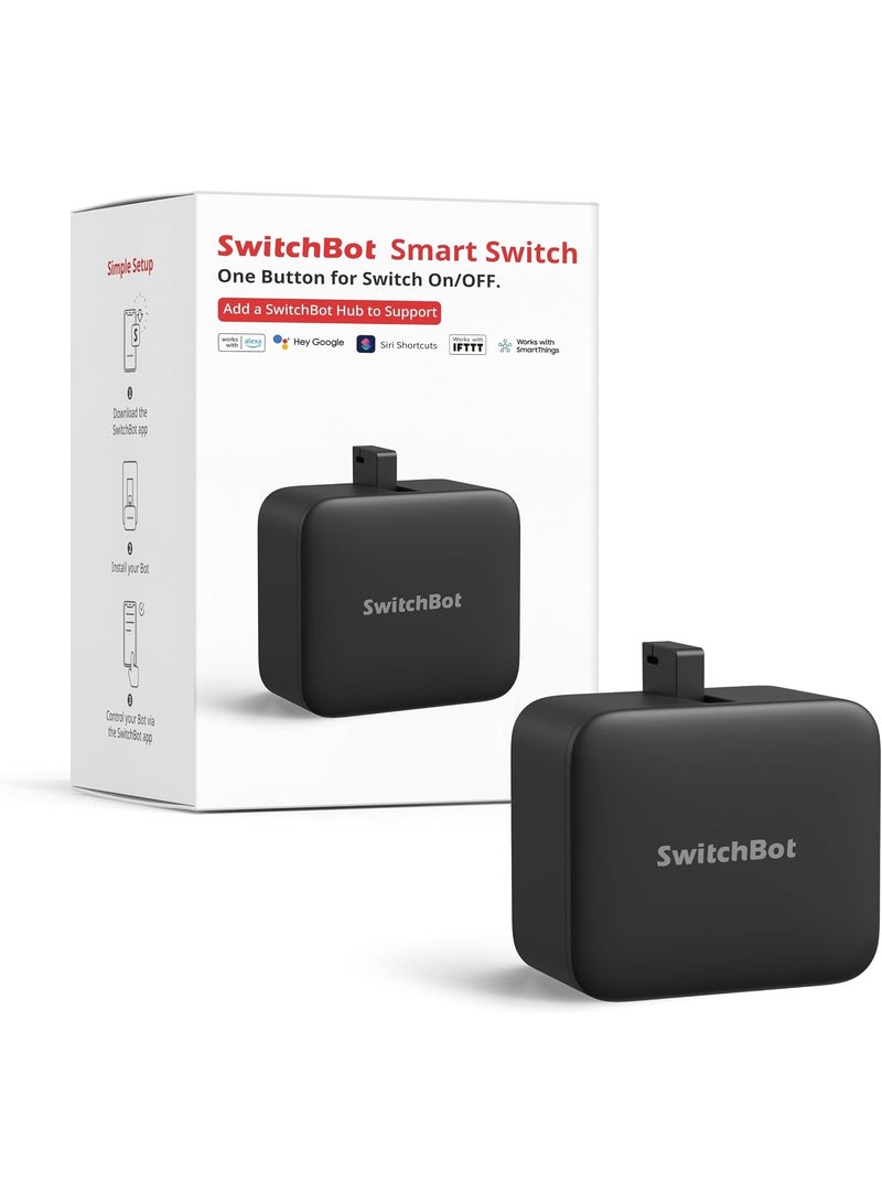 SwitchBot C1 Smart Switch Button Pusher, Rechargeable Bluetooth Fingerbot, Wireless Smart Button Presser with App Timer Control, No Wiring Required, Compatible with Rocker Switches and One-Way Buttons, Optional Hub for Remote and Voice Control - Image 1